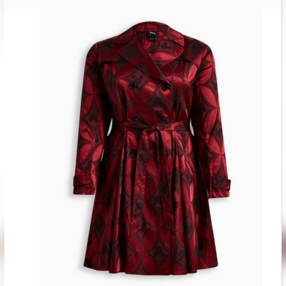 Disney Mickey Jacquard Swing Trench Coat From Torrid - Picture 3 of 11